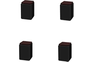 XUNFA 4 Stück Möbelerhöhung aus Karbonstahl,selbstklebende Möbelerhöhung,fügt 5cm/10cm Höhe zu Betten,für Sofas Schränken,Unterstützt 20.000 lbs,Schwarz/Braun/Weiß (60x60x52(mm),Schwarz)