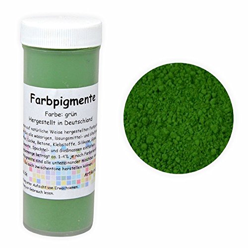 Creleo 790183 Farbpigment für Beton Gips Silikon Artelin Kreide uvm, 125 g, grün
