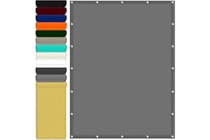 WGLF SUN Gazebo Covers Replacement 2 x 2.2 m(6.6 x 7.2ft) Waterproof Rectangle Canopy with Free Rope UV Block Weather-Resistant with Grommets Pes Shade Cloth for Pool Terrace Greenhouse, Light Grey