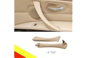 POETRYXIAO Set maniglie per porte interne con maniglia interna e copertura maniglia compatibile con Serie 3 E90 E91 E92 E93 316 318 320 325 328 330 335 Berlina e Touring (Beige, Destra)