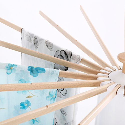 Foppapedretti 9900424303 Octobus Wäscheständer mit Speichen mit 18-herausnehmbare, Buche massiv, natur - 6