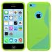 Produktbild SAMRICK S Welle Hydro Gelieren Schutzhülle mit Schirm Schutz, Microfasertuch und Mini Aluminium Kugelschreiber für Apple iPhone 5C grün