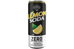 FONTI DI CRODO LEMON SODA ZERO (24x330ML) - Italienische Limonade mit natürlichem Quellwasser & Zitronensaft. Zuckerfreie Limonade ohne künstliche Zusätze, ideal für Alltag & Aperitif