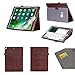 Produktbild ISIN Tablet Fall Serie Apple iPad Pro 12.9 2017 und 2015 Tablet-Modell Premium PU-Leder Schutzhülle Taschen mit Handschlaufe, Stylus Halter und Kartenschlitz (Braun)