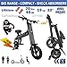 Produktbild carfreeshop Individuelle city1200 elektrischen Motor-zusammenklappbar Unisex Kick E-Scooter mit Dämpfer, Big Akku, Lithium, 250 W, Reichweite 70 km, Scheibenbremsen, 30,5 cm, Schutzblech, kompakt, leicht, LED, Aluminium, commuter-commuting, travel-journey, foldable-collapsable, Absorption, Unisex Herren/boys-women/Mädchen Design, Elegant, weiß, schwarz, blau, Best Sales New 201