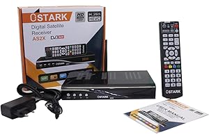 Ostark AS2X DVB-S/S2/S2X Satellite Receiver Satellite Decoder TV Box 1080P H.265 USB WiFi Euro Scart Port RJ45 Ethernet Conexion