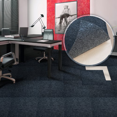 Comfort Teppichfliesen Nadelfilz – 1m² – anthrazit – selbstklebend - 2