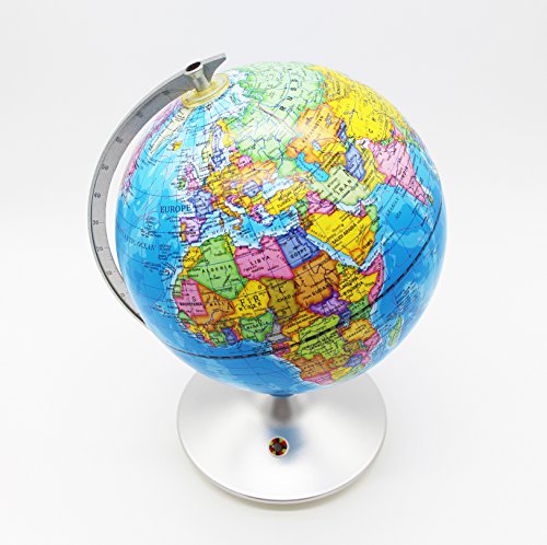 EXERZ 21 CM Earth and Constellation Globe/ 2 in 1 Globe/ World Globe / Desk Globe – Ideal Educational Gift for - illuminated – Diameter 21 CM