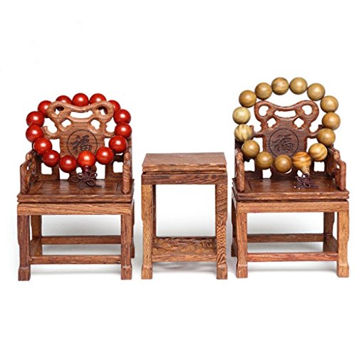 Preisvergleich Produktbild KERVINFENDRIYUN YY4 Antiker Schmuckständer Chinesischer Schmuck Ausstellungsstand Woodcarving Tisch Und Stuhl Set Von DREI (Shape : Blessed Word)
