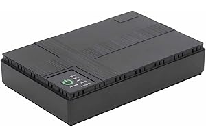 LUQEEG UPS Batterie-Backup, 10400mAh 5V 9V 12V 2A POE 15V 24V 1A Ausgang Unterbrechungsfreie Stromversorgung Backup-Batterie-Stromversorgung für Router, Modem, Smartphone (85-265V)