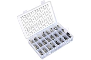 FOROREH 500 Stücke Elektrolytkondensator 24 Wert Kondensatorkit 0.1UF - 1000UF Kondensator Sortimentskit (EC500PC -24)
