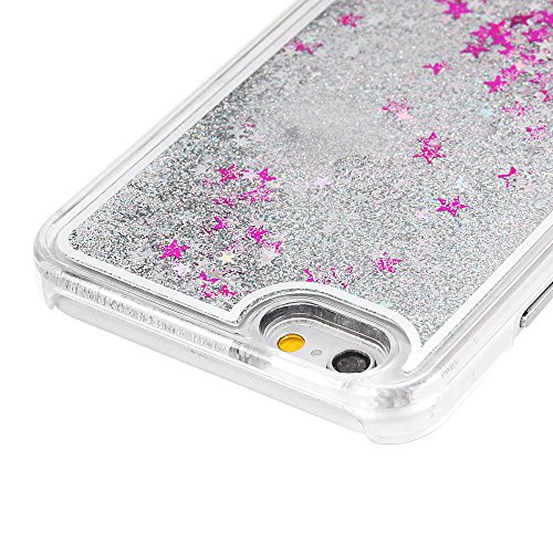Badalink Iphone6 6S Slimcase H  lle PC Treibsand Fl  ssige Sterne Star Weich Flexibel Einteilige Handyh  lle Soft Leicht Sto  stangen Case Silbrig