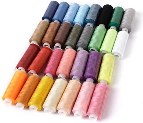 30 Assorted Color 250 Yards of Polyester Sewing Thread Excellent Polyester Thread for Hand Embroidery Or Sewing machine