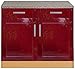 Produktbild Pharao24 Küchen Unterschrank rot buche 100 Chicago