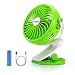 Produktbild TTMOW Elektrischer 3-Gang-Batteriebetriebener Mini-Portable-Kühlschlauch-Top-Ventilator, Clip-Ventilator, Grün