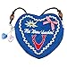 Produktbild Edelweiss Trachten Tasche Oktoberfest Dirndl Herzform abnehmbarem Langer Kordel mit Hirsch Blau