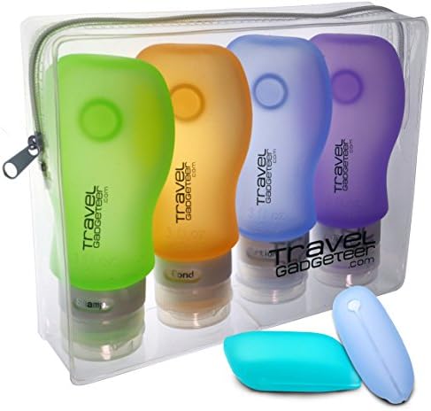 Travel Accessory Bottles (4) + TOOTHBRUSH CASE (2) + POUCH | Airline Approved