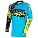Produktbild O'Neal Element Burnout MX Motocross Jersey Trikot Shirt Enduro Offroad Motorrad Cross Erwachsene, 0008, Farbe Blau Hi-Viz Gelb, Größe S