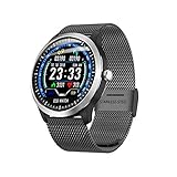 ERLIANG EKG Smart Armband Sportuhr-Bericht Herzfrequenz-Blutdrucktest,Black