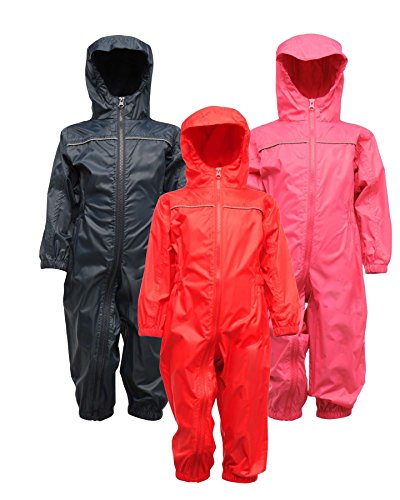 Regatta Kids Paddle Waterproof Breathable Rain Suit TRW466 Pink