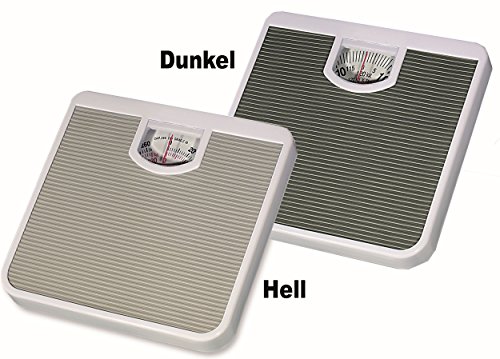 Körperwaage mechanisch Badwaage Personenwaage Gewicht Waage analog 120 kg (Dunkel)