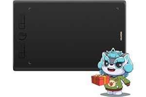 HUION Inspiroy H610X Tableta Gráfica,10x6.25 pulgadas Tableta Gráfica de Dibujo con Función de Inclinación Lápiz óptico sin Batería y 8 Teclas de Acceso Directo para Oficina en Casa y Educación Remota