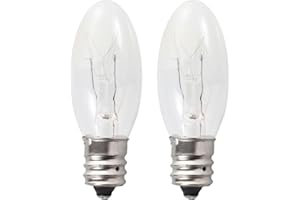 Uonlytech 2Pcs Lampada di Sale di Lampadine E12 15W 110V Sale Dell'himalaya Rock Lampada Lampadina Presa di Luce Calda Luce di Sostituzione Lampadine per La Lampada di Sale Per La Casa