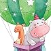 DM-1406, Animal Train and Hot Air Balloons Wall Stickers