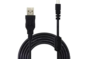 Adhiper UC E6 Cavo di ricambio Cavo di sincronizzazione dati USB UC E16 UC-E17 compatibile con fotocamera digitale Nikon DSLR D750 D5300 D3200 Coolpix L340 L32 A10 P520 S6000 S9200 (1.5M / Nero)