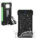 Produktbild FLOUREON Solar Ladegerät Powerbank 10000mAh Externe Akku Batterie Wasserdicht mit USB LED-Lampe für iPhone iPad Android-Handy Tablet Smartphones usw (Grün)