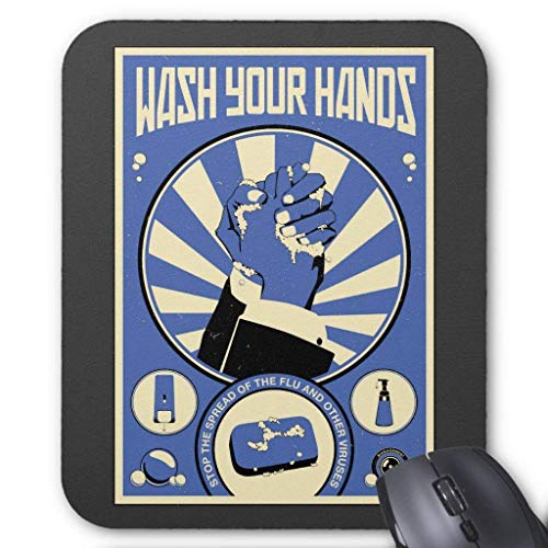 Preisvergleich Produktbild HYYCLS Office Propaganda: Wash Your Hands (blue) Mauspads