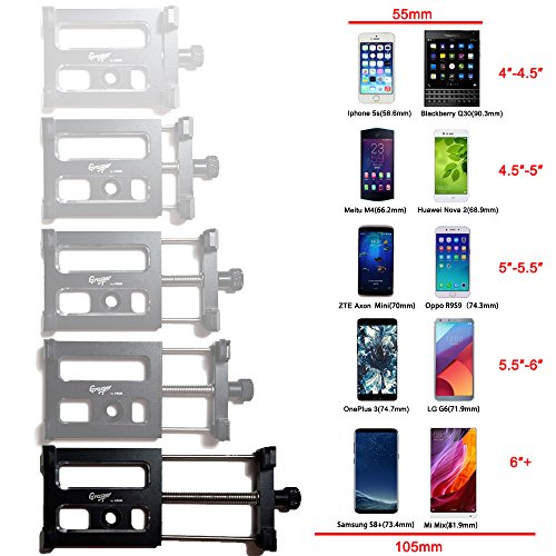 VOLO Aluminium verstellbar Fahrrad Phone Mount Smartphone Halterung fÃ¼r iPhone 8Â 7Â 6S 6Â 5S, schwarz