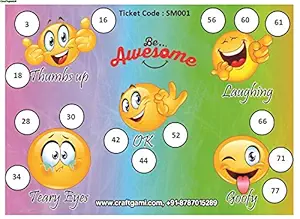 Craftgami - SmileyTheme Tambola Tickets - Housie Tickets (24 Tickets)