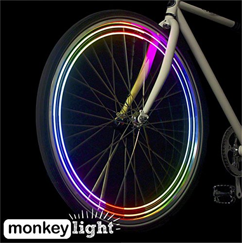 Monkey Light M204 - 40 Lumen Speichenlicht - 4 Vollfarbige, Ultrahelle LEDs - 5 Themen - Wasserfeste