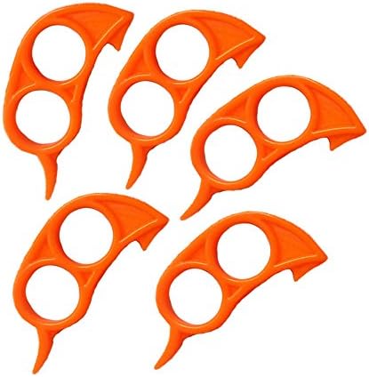 Jwqidi 5Pcs Fruit Opener Peeler Slicer Cutter Plastic Fruit Skin Remover for Lemon Citrus Orange - Orange