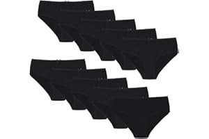 Belvian Girls Pack of 10 Briefs Underwear Knickers 100% Cotton