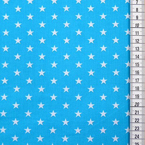 Baumwoll-Stoff „Amelie“ Sterne / 100% Baumwolle / Beste Öko-Tex Qualität / Meterware ab 50cm / FX (16. Türkis) - 3