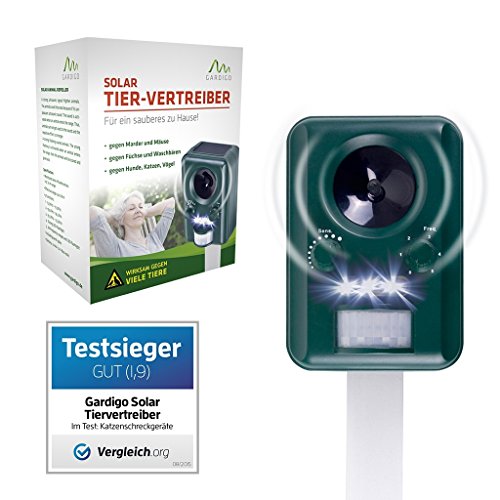 Gardigo Solar Tiervertreiber 2er Set, Hundeschreck, Katzenschreck, Marderschreck, Waschbärvertreiber inkl. Erdspieß - 5