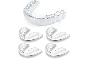 KOHEEL Férula Dental, de fácil moldeado, contro Bruxismo, Placa de Descarga Nocturna Protector Bucal para dormir (4 tallas grandes)