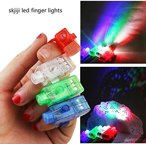 Skjiji Super Bright Finger Flashlights - LED Finger Lamps - Rave Finger Lights, Pack of 12