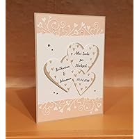 XL Karte DIN A5 Hochzeit handgemacht, personalisierbar