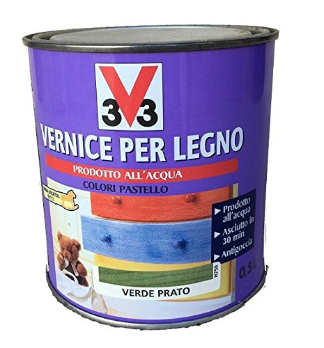 Preisvergleich Produktbild Lack wasserfest für Holz 0,25l V33 apfelgrün Pastell