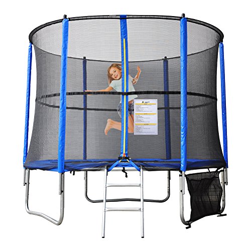 ULTRAPOWER SPORTS Trampoline, 8ft / 10ft / 12ft Spec Trampoline Safety Enclosure, Net, Ladder Anchor Kit