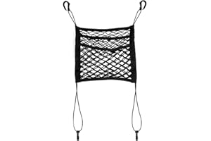 UCUNJIA 1 PCC Sedili Tasca a Rete per Lo Schienale dell'Auto Sedile Anteriore tasca a rete per auto porta pacchi universale per auto rete portaoggetti auto 26x29 cm