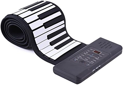 Electronic piano, foldable professional piano with dual power supply portable elastic 88 Keys,USB/MIDI keyboard controller, thicken,great for a beginner's digital piano (Black)