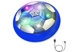 JRD&BS WINL Wiederaufladbarer schwebender Fußball FÜR Kinder Geburtstagsgeschenk für Jungen Mädchen Fußball Sport Spielzeug Mit Schaum Stoßfänger 4-5 Jahre Alt Jungen Geschenke Innen-Aktivitäten Blau