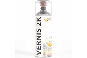ipixline Vernis Transparent 2k - Bombe Aérosol Spray de Vernis de Finition Bicomposant 2k Transparent Carosserie Auto Moto - 400 ml - Brillant