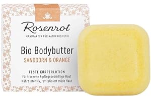 Rosenrot Naturkosmetik - Bio Bodybutter - Sanddorn & Orange - 70g - Für trockene & pflegebedürftige Haut - Nährt intensiv & revitalisiert müde Haut