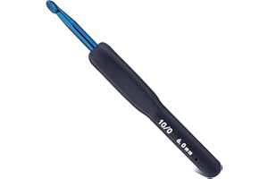 BUOKKON 6 mm Crochet Hooks, Crochet Needle, Ergonomic Soft Grip Handle Crochet Hook for Arthritic Hands, Knitting Needles for Beginners, Adults and Crafters