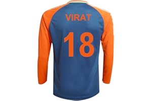 KNK Cricket India Jersey T20 WC 2024 Fan Supporter T-Shirt Cricket Team Uniform Kids to Adult